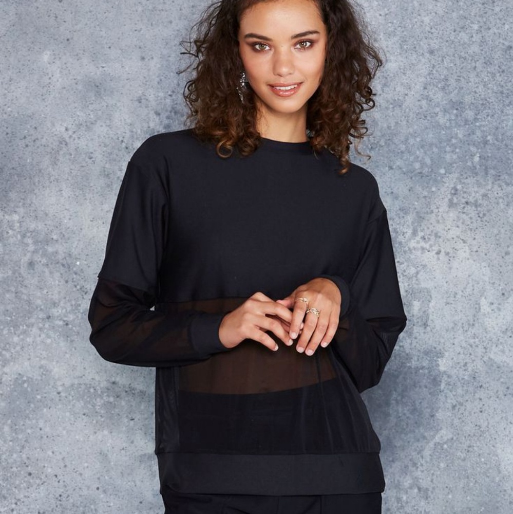 Blackmilk Sheer Spliced Sweater